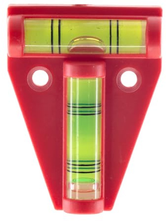 DIGIFLEX Mini-Wasserwaage – 2-Wege Libellenwerkzeug – Rot T-Form | Kompakte Wasserwaage, tragbar, DIY-Projekte, Caravan, Rahmenausrichtung