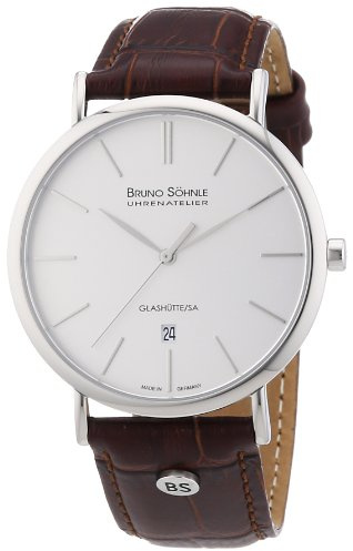 Bruno Söhnle Herren-Armbanduhr XL Nabucco Analog Quarz Leder 17-13085-241