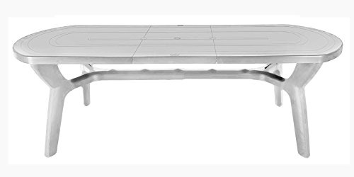 Green Boheme Pagoda, Tavolo ovale con prolunga, bianco, 230/180 x 90 cm