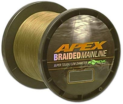 Korda Apex Geflochtene Angelschnur Hauptschnur – 30lb / 13,6kg (0,23mm) 1200m Spule – Hochfeste Dyneema Faser für Karpfenangeln & Weitwürfe – Extrem Abriebfest & Geringe Dehnung