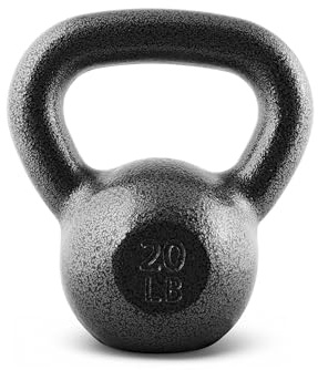 CAP Barbell Black Cast Iron Kettlebell | 20 Pounds