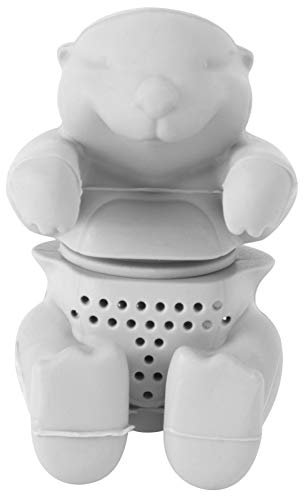 BESTonZON Metallsieb Teekannensieb Kaffeefilter Kueche Lustig Teesieb Loseblatt Tee Aufguss Cartoon Tier Blatt Tee Filter Zubehör (Grau) Kaffeesieb Mesh-Teesieb