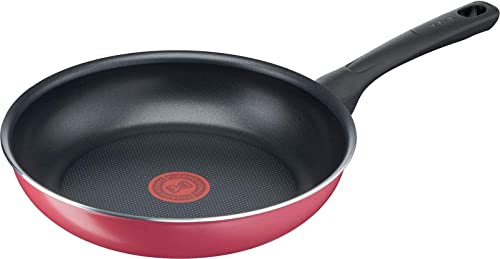 Tefal B55905 Cranberry Red Bratpfanne, 26 cm, kompatibel mit Gasfeuer, antihaftbeschichtet, rot