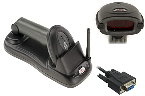 KALEA-INFORMATIQUE Kabellose Laserdusche Barcodeleser, programmierbar 32 Bits, Range 300M, wiederaufladbare Batterie. Anschluss über serielle RS232-Schnittstelle.