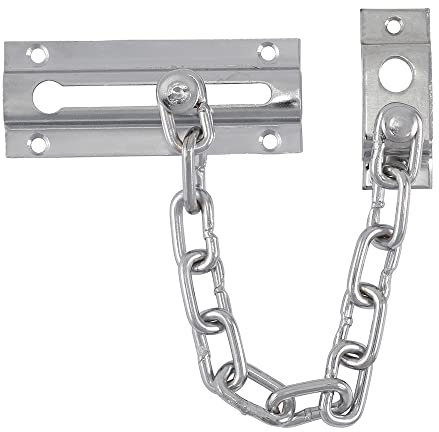 TIMCO Door Chain Security Lock - Allowing Reduced Opening Angle of The Door, for Your Added Security - Polished Chrome - 85mm