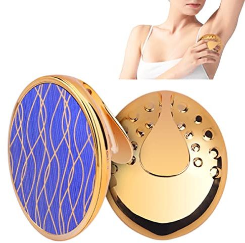 Borrador de cabello de cristal,dispositivo depilador mágico con tecnología nanocristalina,herramientas de depilación física indoloras ecológicas portátiles para hombres y mujeres (Oro)