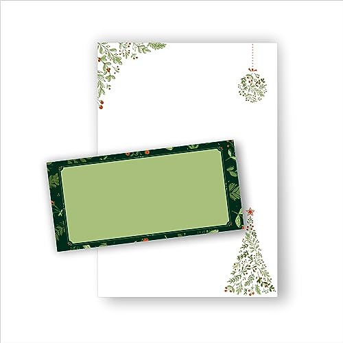 Briefpapier Weihnachten DIN A4 I Set Briefpapier/Briefumschläge
