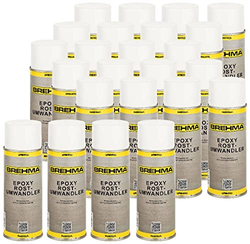 BREHMA 24x Epoxy Rostumwandler 400ml Spraydose Rostentferner Rostschutz Roststopp mit Griff