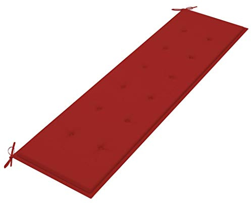 WIFESE Gartenbank-Auflage Rot 180x50x3 cm Sitzkissen Bank Bankauflage Sitzkissen Outdoor Sitzpolster Bank Sitzauflagen Gartenmöbel Universellen Design Geeignet für Gartenbänke im Freien