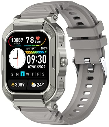 SUPBRO Montre Connectée Homme Femme, 1.91 Smartwatch Montre Sport,Moniteur de Fréquence Cardiaque, Sommeil, Podometre Chronomètre, Montre Intelligente 24 Modes Sportifs Etanche IP68 pour Android iOS