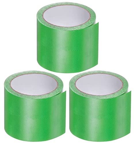 sourcing map 3 Stück Tuch Reparatur Plane Band 3.15 x14.6ft Universal Wasserdicht Markise Reparatur Band für Handwerk Heimwerker Außenzelt Helle Grün