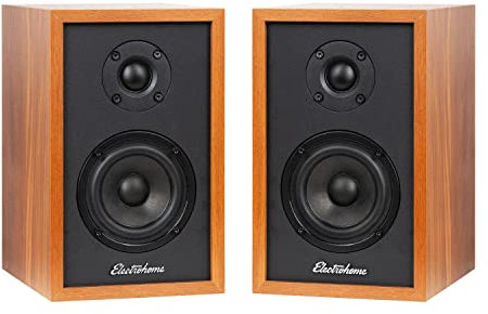 Electrohome Berkeley 2.0 Stereo Powered Bookshelf Speakers with Built-in Amplifier and 3 Drivers for Turntable, TV, PC and Wireless Music Streaming Featuring Bluetooth 5, RCA and Aux (EB20)