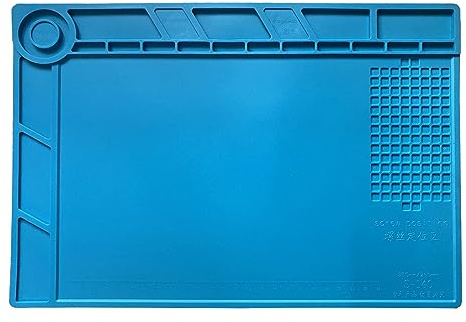 Magnetic Silicone Soldering Mat 13.8 x 9.8 inch Repair Work Pad for Solder | Workbench Protenction - Heat Resistant 932°F