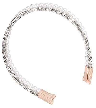 FOMIYES Perlenkopfschmuck Mit Strass Dekoratives Stirnband Aus Kunstperlen Haarband Für Braut