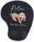 Tappetino per il Mouse con Poggiapolsi Scritte Tedesche Relax Nur kein Stress Tappetino Mouse Ergonomico Nero Accessori Mouse