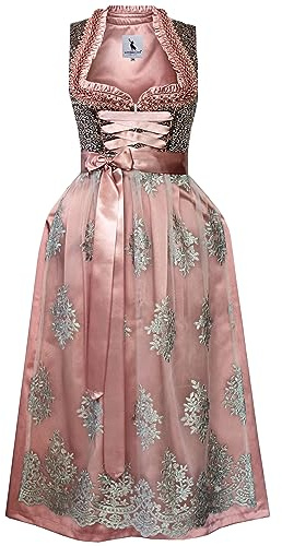 Alpenmärchen Langes Dirndl aus Exklusiver Kollektion inkl. Spitzenschürze Gr.52 - ALM983