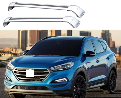 JITEM 2 Stück Dachträger Relingträger Dachgepäckträger Für Hyundai Tucson SUV 2015-2020, Aluminium Querträger Fahrradträger Dachboxen Dachgepäckablager Boxen Transportsysteme Auto Zubehör