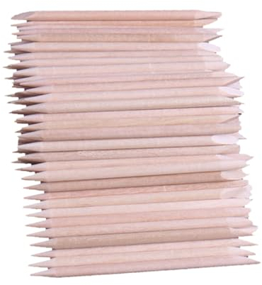 FOMIYES 500stücke Multifunktionale Holz-nagelstäbchen Doppelseitige Beauty-wachs-applikatoren Für Maniküre Pediküre Sanfte Holzstäbchen Zur Nagelreinigung Pflege