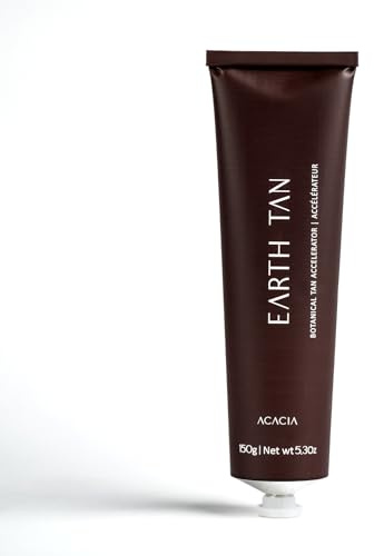 Earth Tan Acacia Organic Tanning Oil Gel - Plant Based Dark Tan Accelerator & Extender for Sun & Sunbed - Natural Vegan Bronzing Oil Gel with Coffee Extract Bronzer - 150g