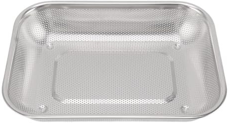 Passoire Rectangulaire en Acier Inoxydable, capacité Modérée, avec Drainage Inférieur pour Laver les Légumes, les Fruits, le Riz (S)