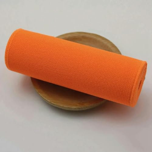 1/2.0M10cm Fasce elastiche di larghezza per biancheria intima Colore Elastico bifacciale Scarpe Abbigliamento Nastri elastici Accessori fai da te-Arancio fluorescente-10cm-1Meter