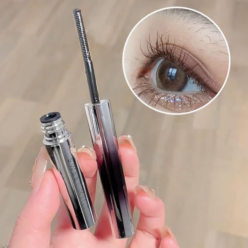 Iron Brush Mascara,Waterproof Bristleless Mascara,3D Curling Eyelash Iron Strong M-ascara,Washable Extra Slim Metal M-ascara,Metal M-ascara Wand,Waterproof, Long Lasting