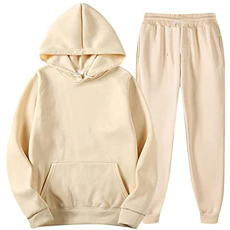 Männer Frauen Sport Anzug Winter Freizeit einfarbige Kapuzenpullover Hosen mit Quasten Sportanzug Tontauben Weste