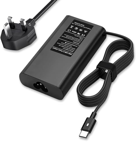 YHNXCD 90W USB C Laptop Charger Compatible With Dell XPS 13 9365/9360/ 9370/7390/ 9300/9310/ 9320; Latitude 5400/5410/ 7300/7310/ 7400/7410; Inspiron 13/14/15 Type-C PD Fast Power Adapter