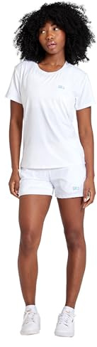 Sportkind Mädchen & Damen Tennis, Padel, Fitness, Sport T-Shirt Loose Fit Kurzarm, atmungsaktiv, UV-Schutz UPF 50+