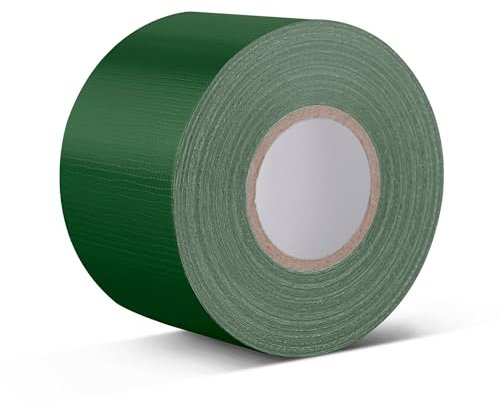 HONGTAISHENG Nastro Adesivo Americano, Nastro Telato impermeabile, Duct Tape extra forte, Nastro Americano Verde per Riparazioni, Fissaggio, Imballaggio, Marcatura e Sigillatura, 58mm x 20m