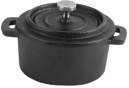 BOJHGO Cocotte Forno in ghisa con Coperchio Doppio fornello Tradizionale Addensato con Manico for utensile da Cucina a Cottura lenta(10cm)