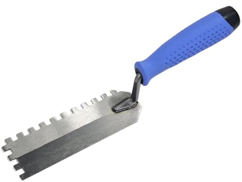 RGYBAO Carbon Steel Notched Trowel Drywalls Scraper For Waterproofing And Tile Mortar Application With Ergonomic Nonslip Handle