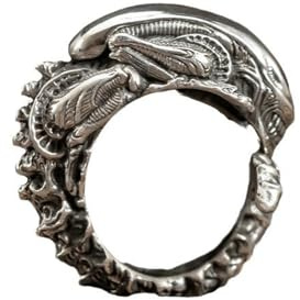 IOETSEUT Damenschmuck Retro Totenkopf Alien Fingerringe Für Männer Frauen Hip Hop Rock Schmuck Zubehör Geschenk Party Größenveränderbar