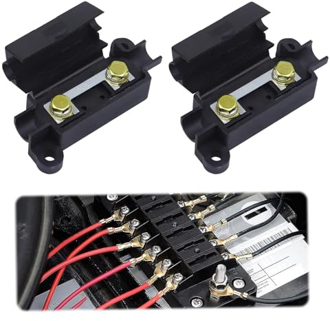 60Amp Midi Fuse and Holder, 2Pcs Car Fuse Holders Midi Fuses Set Universal High Current Bolt-on Fuses for Vehicles Agricultural Machinery Motor Car Audio