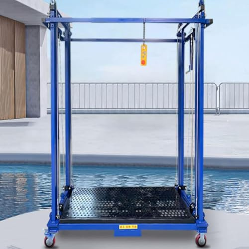 Andamios Elevadores Eléctricos Estable Durable Andamio De Elevación Eléctrico Multifuncional Torre De Andamio con Rueda Universal Elevador De Construcción,Azul,3.5M