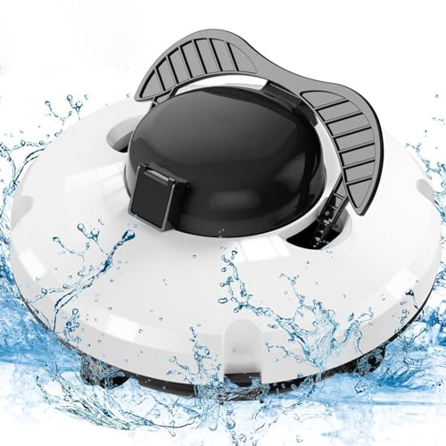 Aspirapolvere automatico per piscina, pulitore robotizzato senza fili per piscina con due motori, batteria ricaricabile, durata 120 minuti, robot leggero per piscine interrate e fuori terra, 220 V.