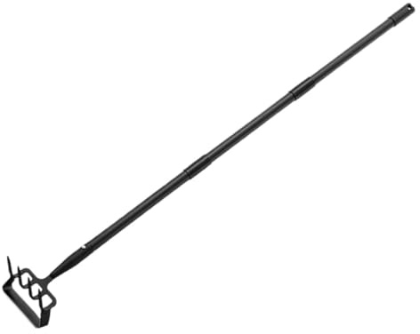 ibasenice Azada de Estribo y Rastrillo de Jardín Pequeño para Deshierbe, Herramienta Manual de Acero Inoxidable 1,2 M, Ligera y Portátil para Jardinería y Cuidado del Césped en Exteriores
