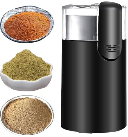 Macinini Da Caffè Elettrici | Macchina Elettrica per Caffè | Macinino Per Latte In Acciaio Inossidabile Con Spazzola - Per Chicchi Alimenti Noci Cucina Casa Viaggio
