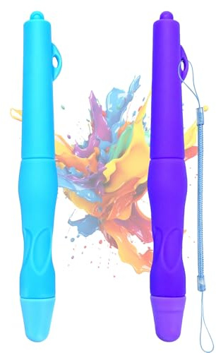 Kids Stylus Pen 2/3 Pack Compatible with Ipad, F.ire H.D 10/10pro/8/7 Kid Tablet,for iPhone, Android 15/14 Tablets, All Tablets and Phone，Silicone Material (Purple/Blue)