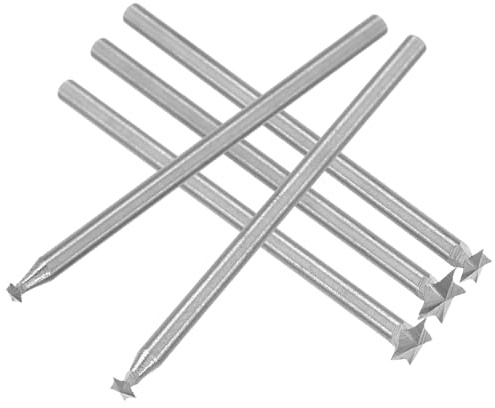 Healeved Set 5 Punte per Incisione Legno 2,35mm, Testine di Taglio Elettriche ad Alta Velocità per Intaglio Radici, Utensili per Lavorazione Legno Fai da Te Artigianato