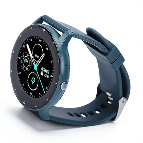 Dpofirs Smart Watch per Donna Uomo, Orologio da Corsa con Fitness Tracker da 1,28, Rispondi/effettua Chiamate, IP68 Impermeabile, 120+ modalità Sport Smartwatch (BLUE)