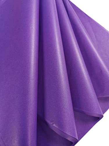 Violett lila silkespapper 50 stora ark, syrafritt konstpapper, perfekt för presentförpackning, förvaring, packning, konst & hantverk bulk pack arkivering 70 x 50 cm arkstorlek
