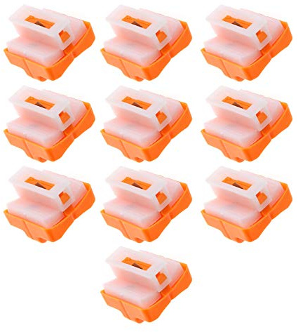 OTOTEC 10 cuchillas de corte de papel A4 de repuesto, herramienta de corte de fotos, color naranja con diseño de prensado seguro