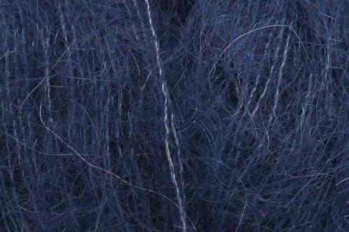 Mohair und Seidengarn, Tropfen, Kinderseide, 0 oder Spitze, 2-lagig, 25,5 g, 230 Meter pro Knäuel (28 Marineblau)