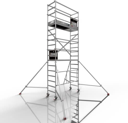 Profigerüst: ALTEC AluKlik 2.0 600, Arbeitshöhe 6m | TÜV | Made in Germany | inkl. Ø150mm Rollen, Alu Gerüst Rollgerüst Fahrgerüst Baugerüst Faltgerüst Arbeitsplattform…