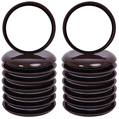 Ezprotekt Furniture Sliders for Carpet and Rug Flooring 2-1/8 Furniture Gliders for Moving Heavy Furniture Quickly and Easily - Furniture Moving Pads (Brown 54mm, 16pcs)