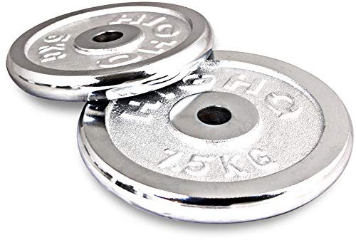 2PCS Gusseisen Langhantel Gewicht Platten Fitness Gewichtheben Krafttraining für 1 Zoll Hantel Lenker 2,5-20 kg (Auswahl der Größen),15kg