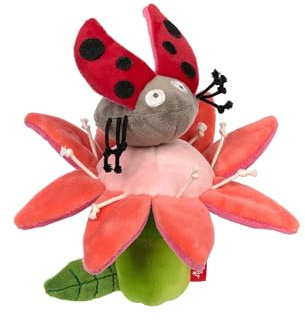 SIGIKID 42614 Rassel Blume & Marienkäfer PlayQ Mädchen Babyspielzeug empfohlen ab 3 Monaten mehrfarbig
