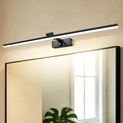 TYhogar Wandleuchte mit Schalter 80cm Spiegellampe Badezimmer 180° drehbar | LED Spiegelleuchte Bad 16W Badlampe 3 Farbtemperatur Einstellungen Bilderleuchte IP44 Schminklicht Bildbeleuchtung