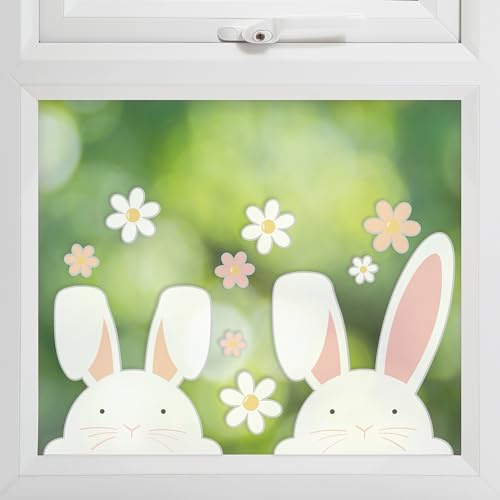 2 Bögen Osterhasen Fenstersticker